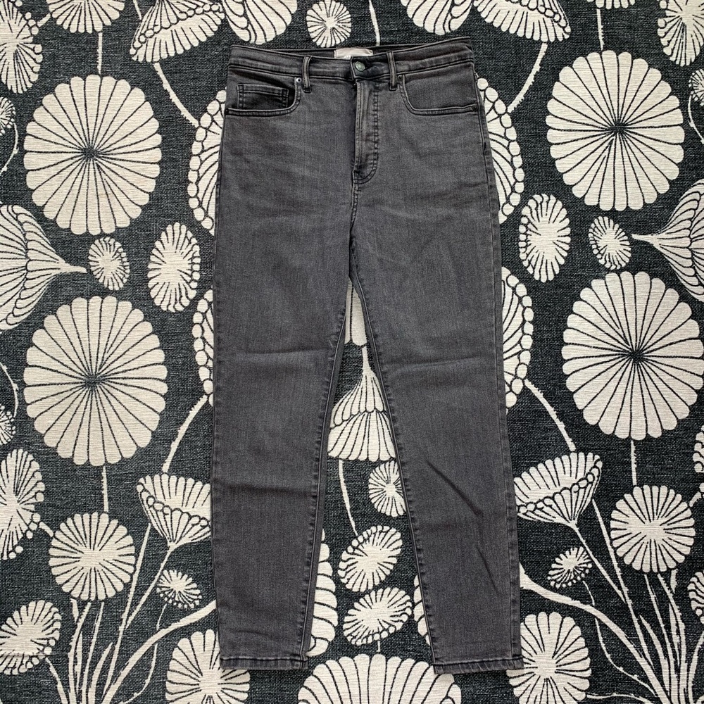 EVERLANE STRETCH HIGH RISE SKINNY - WASHED BLACK